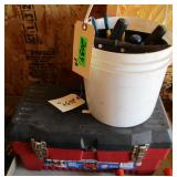 Tool Box and Bucket of Tools