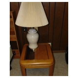 end table and lamp