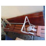 folding picnic table and benches