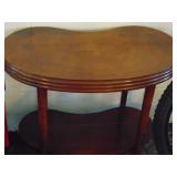 kidney shaped end table
