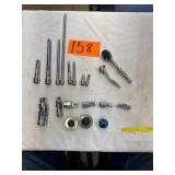 19-pc socket extensions, ratchet, 2 swivel drives