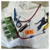 2 Air Gauges, 14 Pc. Color Connex Couplers
