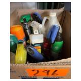 Partial gallon of cutting fluid & car cleaners