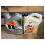 One gallon of 10W-30 motor oil & Shell Rotella oil