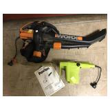 Electric chainsaw and blower Electric chainsaw and blower