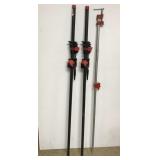 3 Five foot pipe clamps 3 Five foot pipe clamps