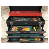 Craftsman metal tool chest with handtools Craftsman metal tool chest with handtools