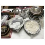 Miscellaneous lot of silver plate,  bicycle pump