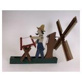 Fork Art Whirligig Man Sawing