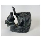 Alvar woman w/ bird sculpture