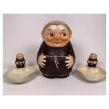 Goebel Friar Cookie Jar & Candy Dishes