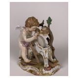 Meissen Cupid Sharpening Arrow figurine