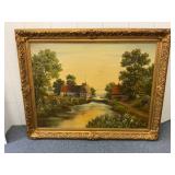 Large Framed Couldwell oil on canvas