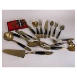 Vintage Brass Buddha flatware service for 12