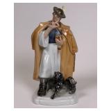 Herend Porcelain Man Feeding Dog Figurine