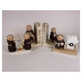 Goebel Friar Tuck Bookends, Timer & cardholder