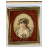 Circa 1880 Alice Rashaw watercolor portrait