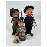 2 Goebel Chimney Sweep dolls & light