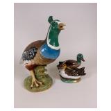 Cantagalli & Porcelain Bird Statue