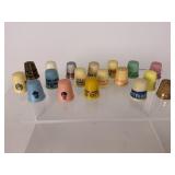 Vintage Advertising thimble lot