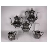 6 piece Vintage Forbes Silver-plated Tea Set
