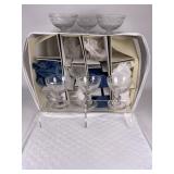 Etched Glass Low Bowls & Sherbet Lot