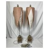 Tall Vintage Art Lamp Pair