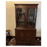 Mahogany China Cabinet with Banded Inlay