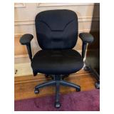 Black Swivel Office Chair with Armrests