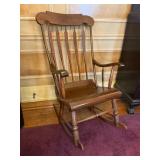 Antique Wooden Arrow Back Rocking Chair