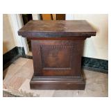 Mahogany Podium with Decorative Accents