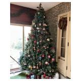 9-Foot Christmas Tree & Assorted Decorations