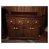 Pine Dry Sink with Drawers & Cabinet Doors
