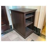 Wood Display Cabinet with Open Shelf