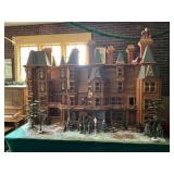Gigantic Handmade Wooden Dollhouse with Ornate Det