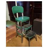 Metal & Vinyl Cosco Step Stool Chair