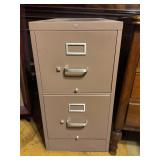 Metal Two-Drawer File Cabinet