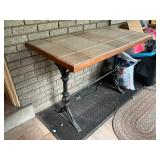 Heavy Tile Top Table with Iron Base