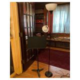 Black Music Stand & Tall Floor Lamp