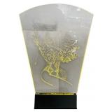 Rare 1995 Wonder Woman Etched Glass Light