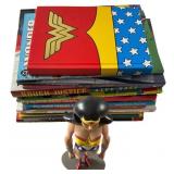 DC Wonder Woman Figurine+14 Hardcover Lot