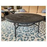 Cast Aluminum Patio Table With Intricate Design