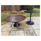 Two Cast Metal Patio Tables