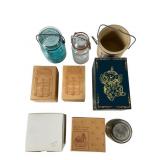 Lot Glass Jars, Mug, Ornament, Topper