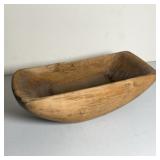 18 Inch Antique Wooden Handcarved Dough Bowl