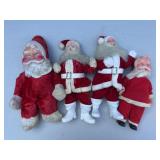 Vintage Rubber Face Santa Dolls