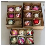 17 Vintage Glass Christmas Balls