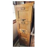 Antique Oak Four Drawer File Cabinet
