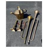 27 Inch Silver Plated Brass Bugle