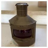 Port Lantern with Red Glass